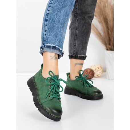 Pantofi Casual Dama din piele naturala 556 GREEN | FORMATIONE