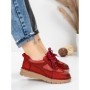 Pantofi Casual Dama din piele naturala 886 RED | FRANCO GERARDO