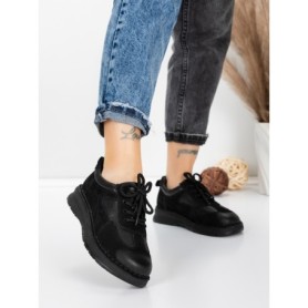 Pantofi Casual Dama din piele naturala 886 BLACK | FRANCO GERARDO