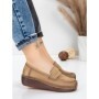 Pantofi Casual Dama din piele naturala 2557 APRICOT | FORMATIONE