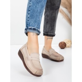 Pantofi Casual Dama din piele naturala 2557 CREAM | FORMATIONE