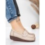 Pantofi Casual Dama din piele naturala 2557 CREAM | FORMATIONE