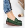 Pantofi Casual Dama din piele naturala 2557 GREEN | FORMATIONE