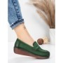 Pantofi Casual Dama din piele naturala 2557 GREEN | FORMATIONE