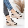 Pantofi Sport Dama din piele naturala 2576 CREAM-BLACK | ADVANCER