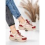 Pantofi Sport Dama din piele naturala 2576 CREAM-RED | ADVANCER