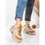 Pantofi Sport Dama din piele naturala 2576 CREAM-YELLOW | ADVANCER