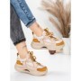 Pantofi Sport Dama din piele naturala 2576 CREAM-YELLOW | ADVANCER