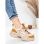 Pantofi Sport Dama din piele naturala 2576 CREAM-YELLOW | ADVANCER