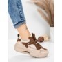Pantofi Sport Dama din piele naturala 2576 CREAM-COFFEE | ADVANCER