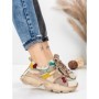 Pantofi Sport Dama din piele naturala HY5782 CREAM-LIGHT GREEN | FRANCO GERARDO