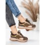 Pantofi Sport Dama din piele naturala 10018 KHAKI | FRANCO GERARDO