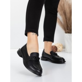 Pantofi Casual Dama din piele naturala 11520-120 BLACK | ADVANCER