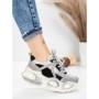 Pantofi Sport Dama din piele naturala HY8985 BLACK-GREY | FRANCO GERARDO