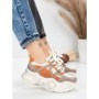 Pantofi Sport Dama din piele naturala HY8985 ORANGE-DARK GREY | FRANCO GERARDO