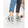 Pantofi Sport Dama din piele naturala HY8985 GREEN-GREY | FRANCO GERARDO