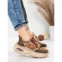 Pantofi Sport Dama din piele naturala HY2128 COFFEE-ORANGE | FRANCO GERARDO