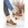 Pantofi Sport Dama din piele naturala HY2128 COFFEE-ORANGE | FRANCO GERARDO