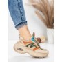 Pantofi Sport Dama din piele naturala HY2128 CREAM-GREEN | FRANCO GERARDO