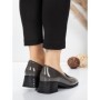 Pantofi cu toc din piele naturala 1355-10 GREY | ADVANCER