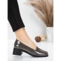 Pantofi cu toc din piele naturala 1355-10 GREY | ADVANCER