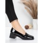 Pantofi cu toc din piele naturala 1355-10 BLACK | ADVANCER