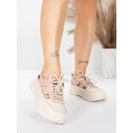 Pantofi Sport Dama din piele naturala 70136X PINK | ADVANCER