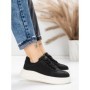 Pantofi Sport Dama din piele naturala FP26309 BLACK-WHITE | ADVANCER