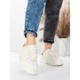 Pantofi Sport Dama din piele naturala FP26309 WHITE-APRICOT | ADVANCER