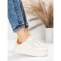 Pantofi Sport Dama din piele naturala FP26309 WHITE-APRICOT | ADVANCER