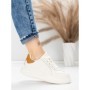 Pantofi Sport Dama din piele naturala FP26309 WHITE-APRICOT | ADVANCER