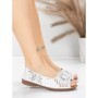 Balerini Dama din piele naturala 355-2 WHITE | ADVANCER