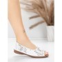 Balerini Dama din piele naturala 355-2 WHITE | ADVANCER