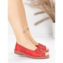 Balerini Dama din piele naturala 355-2 RED | ADVANCER
