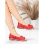 Balerini Dama din piele naturala 355-2 RED | ADVANCER