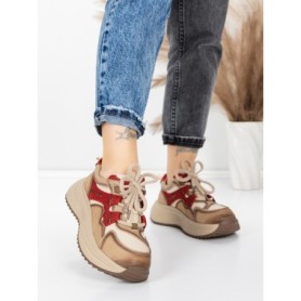 Pantofi Sport Dama din piele naturala 572105 RED | FRANCO GERARDO