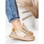 Pantofi Sport Dama din piele naturala 572305 CREAM-YELLOW | FRANCO GERARDO