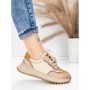 Pantofi Sport Dama din piele naturala 572305 CREAM-YELLOW | FRANCO GERARDO