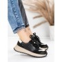 Pantofi Sport Dama din piele naturala 572305 BLACK-CREAM | FRANCO GERARDO