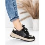 Pantofi Sport Dama din piele naturala 572305 BLACK-CREAM | FRANCO GERARDO