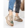 Pantofi Sport Dama din piele naturala 572305 CREAM-GREEN | FRANCO GERARDO