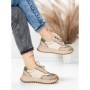 Pantofi Sport Dama din piele naturala 572305 CREAM-GREEN | FRANCO GERARDO