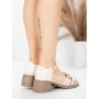 Sandale Dama din piele naturala TP3788-7 CREAM | ADVANCER