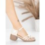Sandale Dama din piele naturala TP3788-7 CREAM | ADVANCER