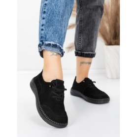 Pantofi Casual Dama din piele naturala 8736 BLACK | FORMAZIONE