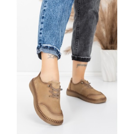 Pantofi Casual Dama din piele naturala 8736 APRICOT | FORMAZIONE