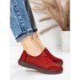 Pantofi Casual Dama din piele naturala 8736 RED | FORMAZIONE