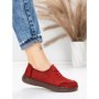 Pantofi Casual Dama din piele naturala 8736 RED | FORMAZIONE