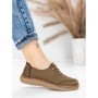 Pantofi Casual Dama din piele naturala 8736 KHAKI | FORMAZIONE