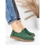 Pantofi Casual Dama din piele naturala 8736 GREEN | FORMAZIONE